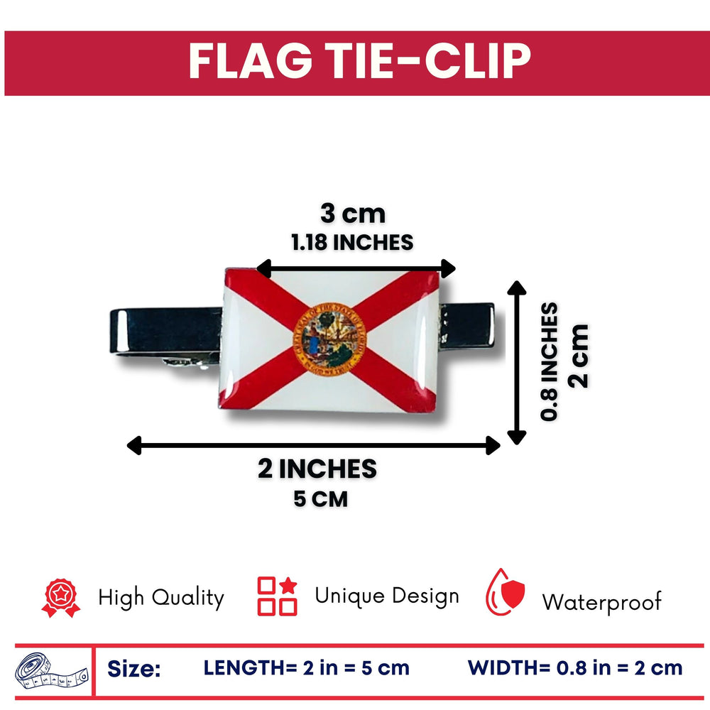 Tie Clip - State Flag Florida - Usa