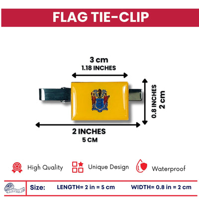 Tie Clip - State Flag New Jersey - Usa