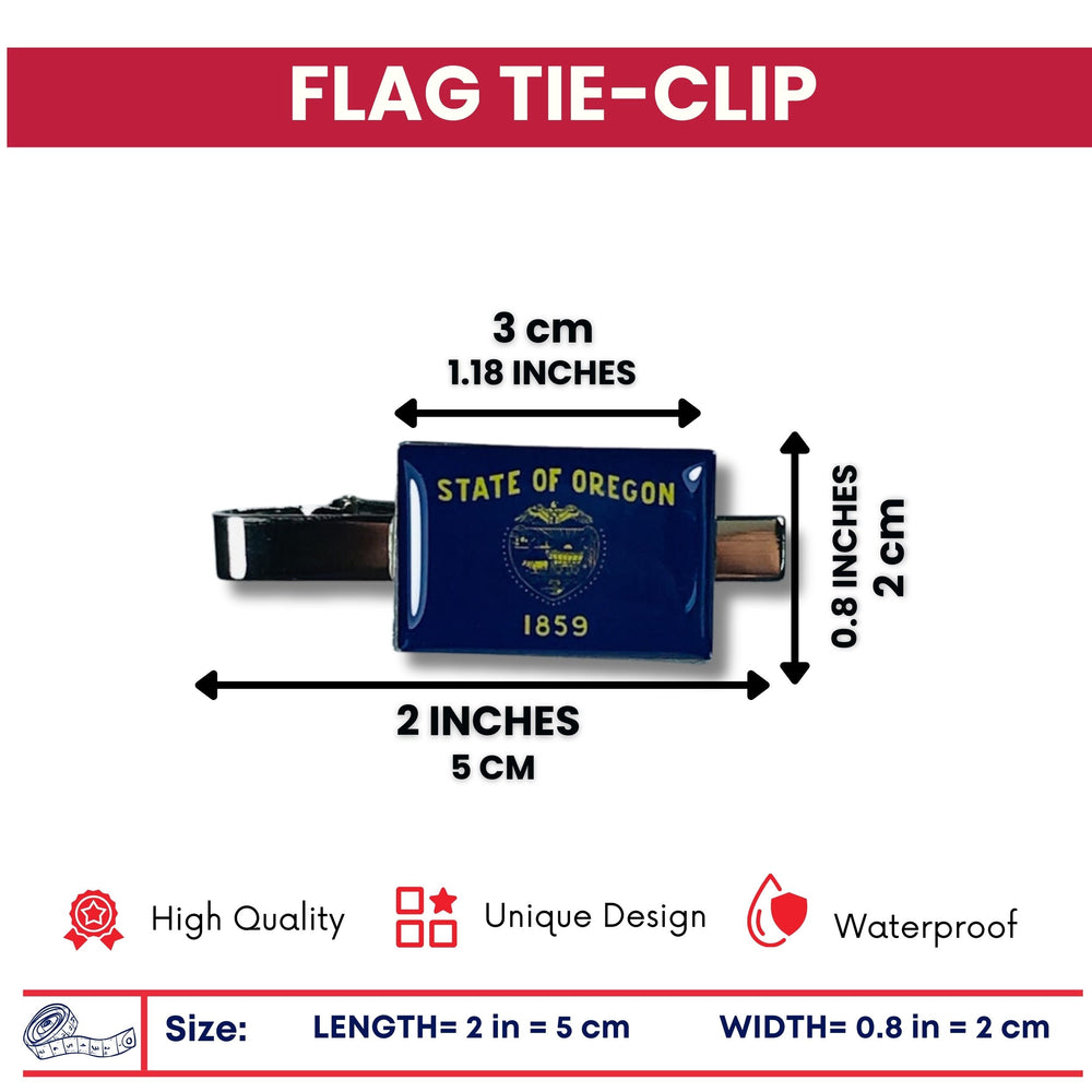 Tie Clip - State Flag Oregon - Usa