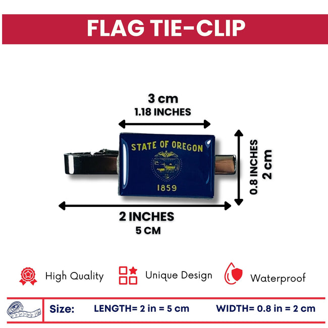 Tie Clip - State Flag Oregon - Usa