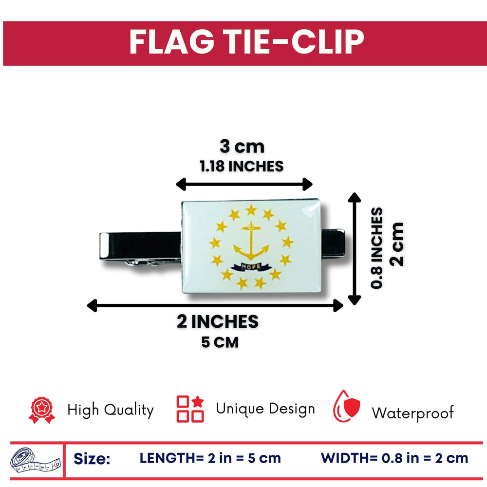 Tie Clip - State Flag Rhode Island - Usa