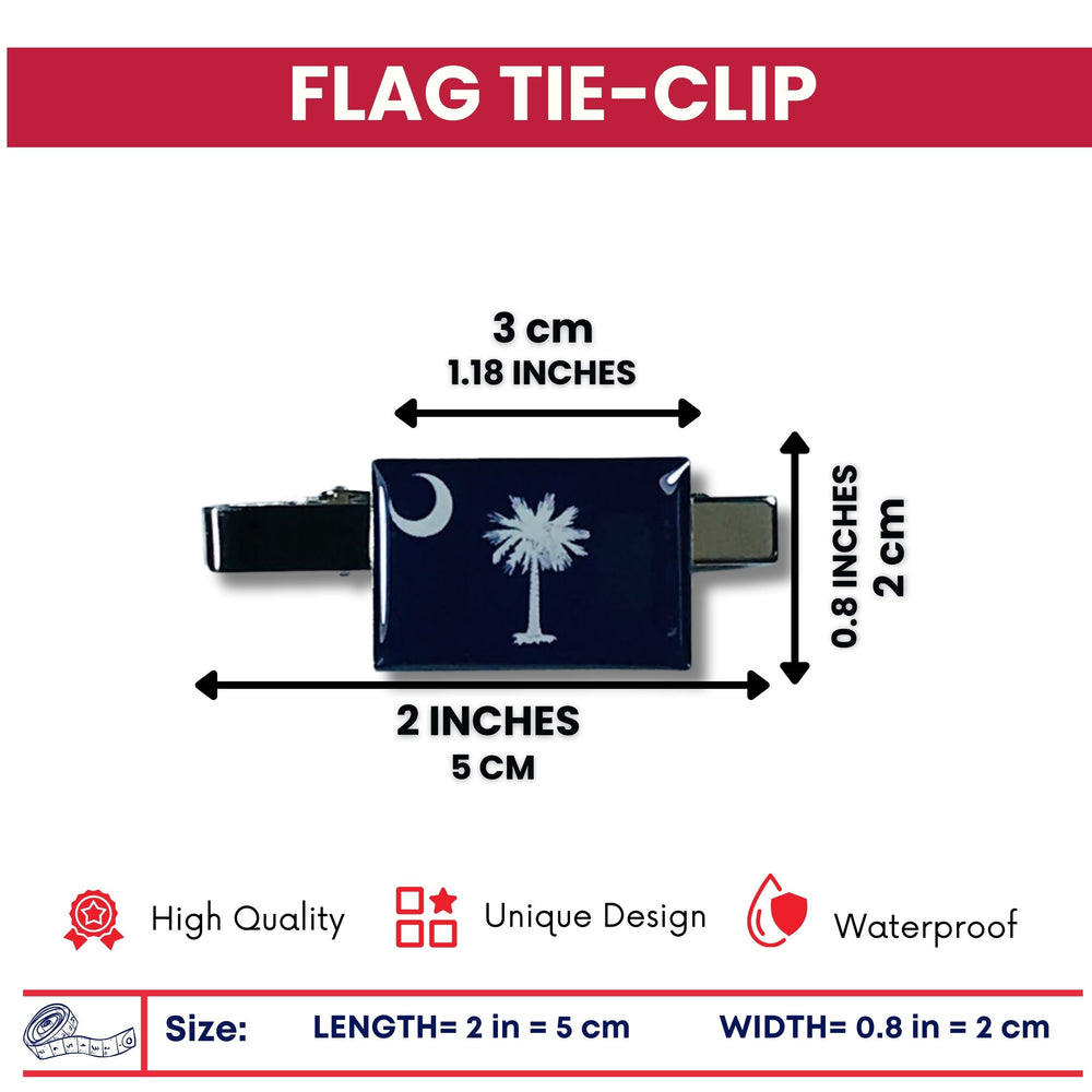 Tie Clip - State Flag South Carolina - Usa