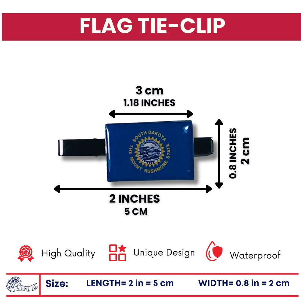 Tie Clip - State Flag South Dakota - Usa