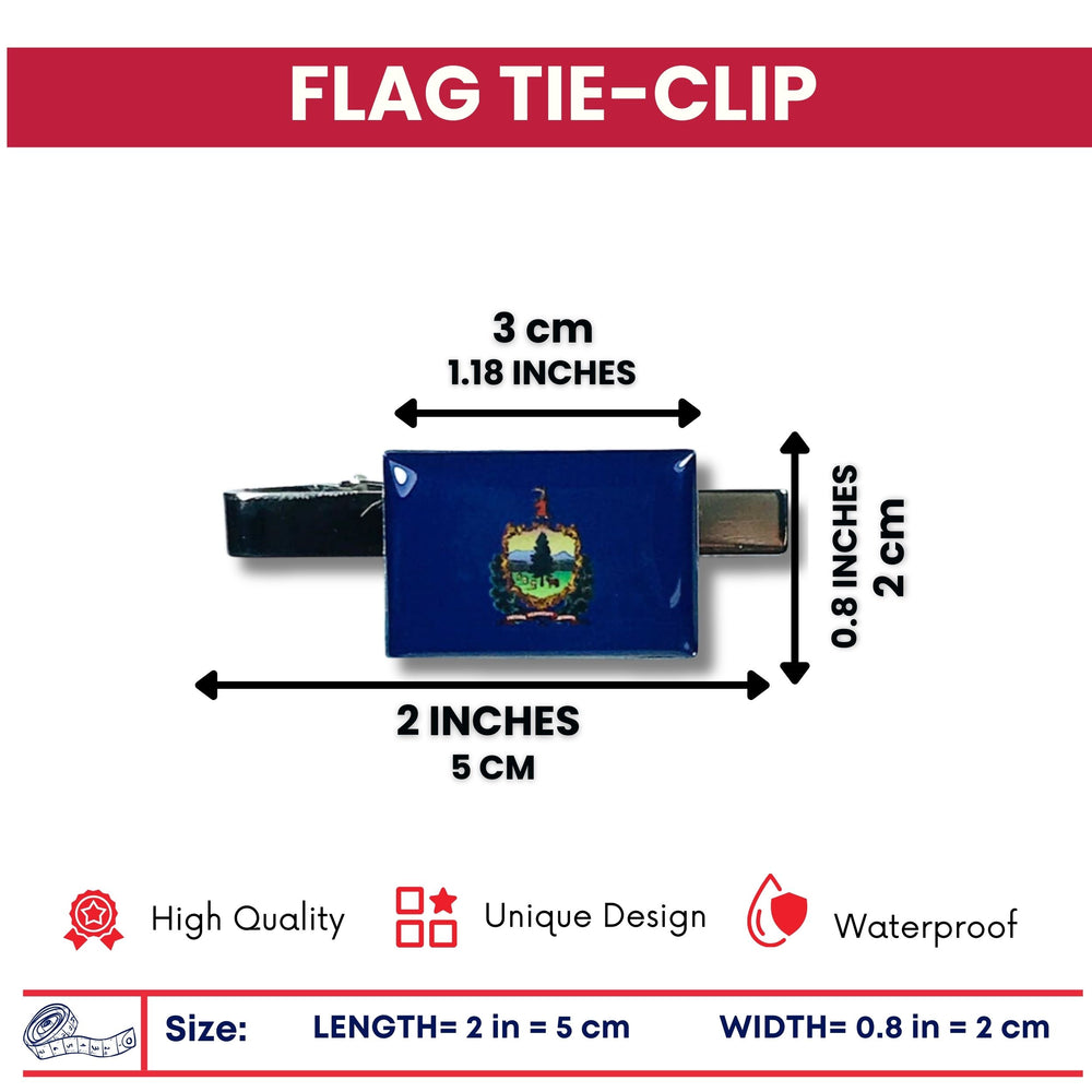 Tie Clip - State Flag Vermont - Usa