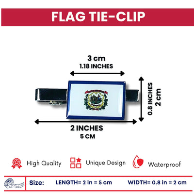 Tie Clip - State Flag West Virginia - Usa