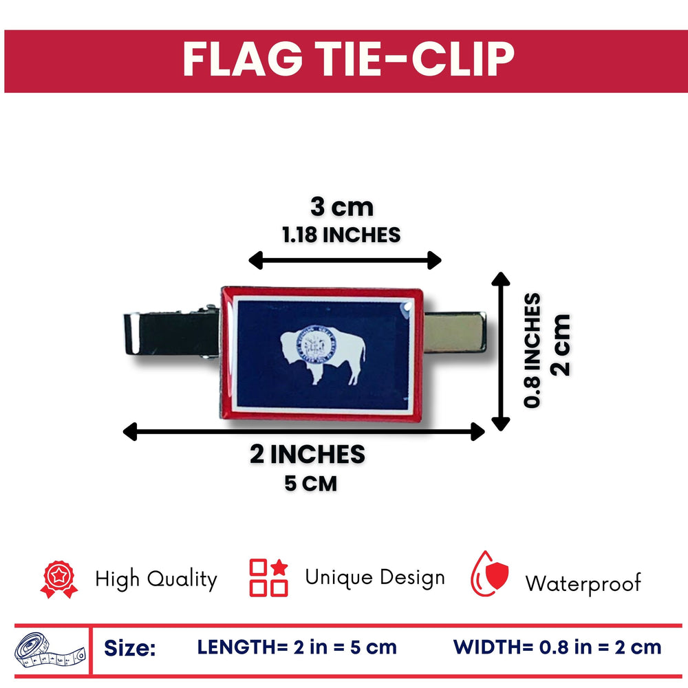 Tie Clip - State Flag Wyoming - Usa