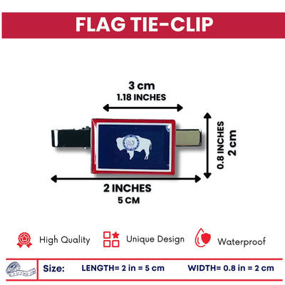 Tie Clip - State Flag Wyoming - Usa