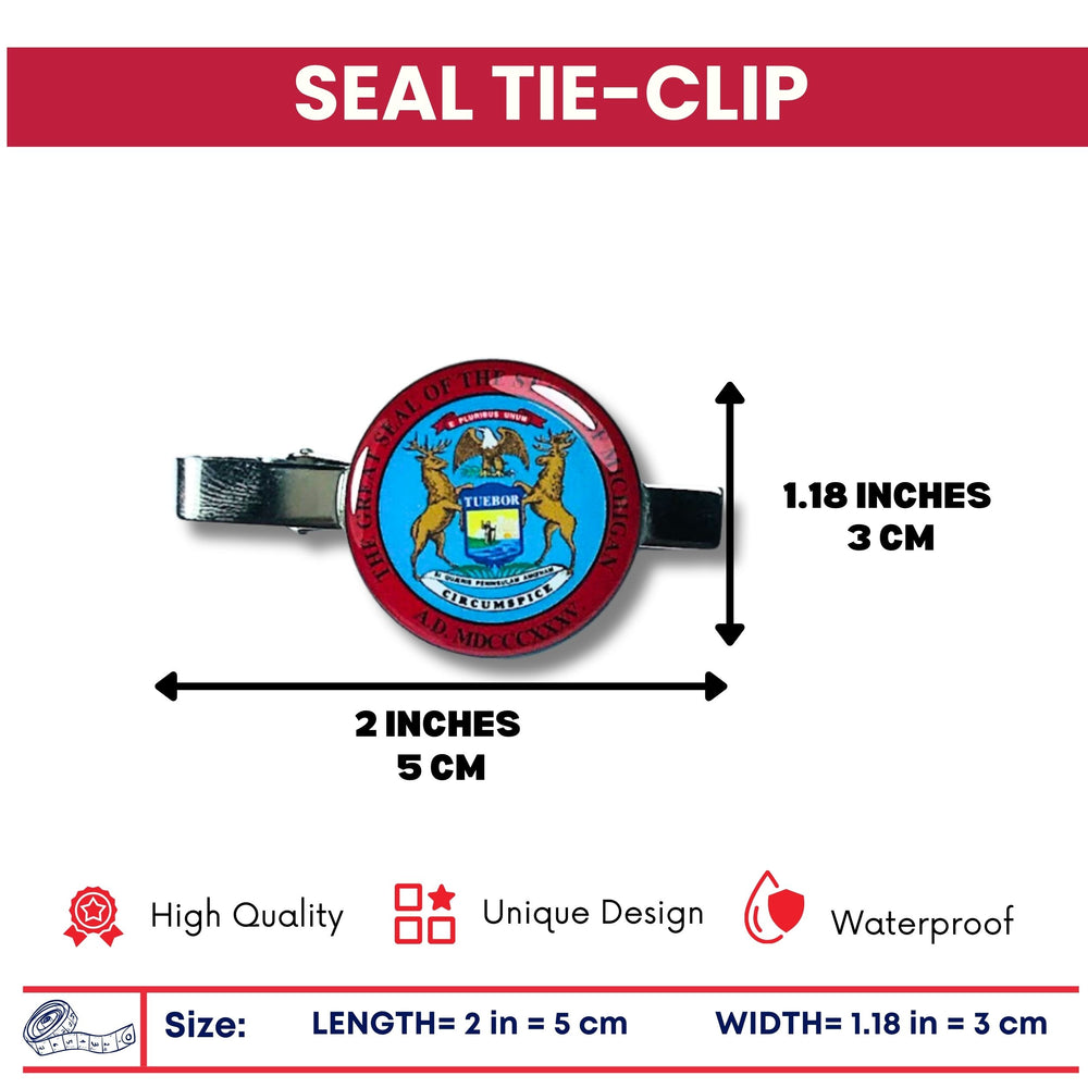 Tie Clip - State Seal Michigan - USA