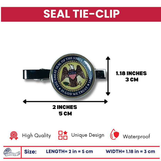 Tie Clip - State Seal Mississippi - USA
