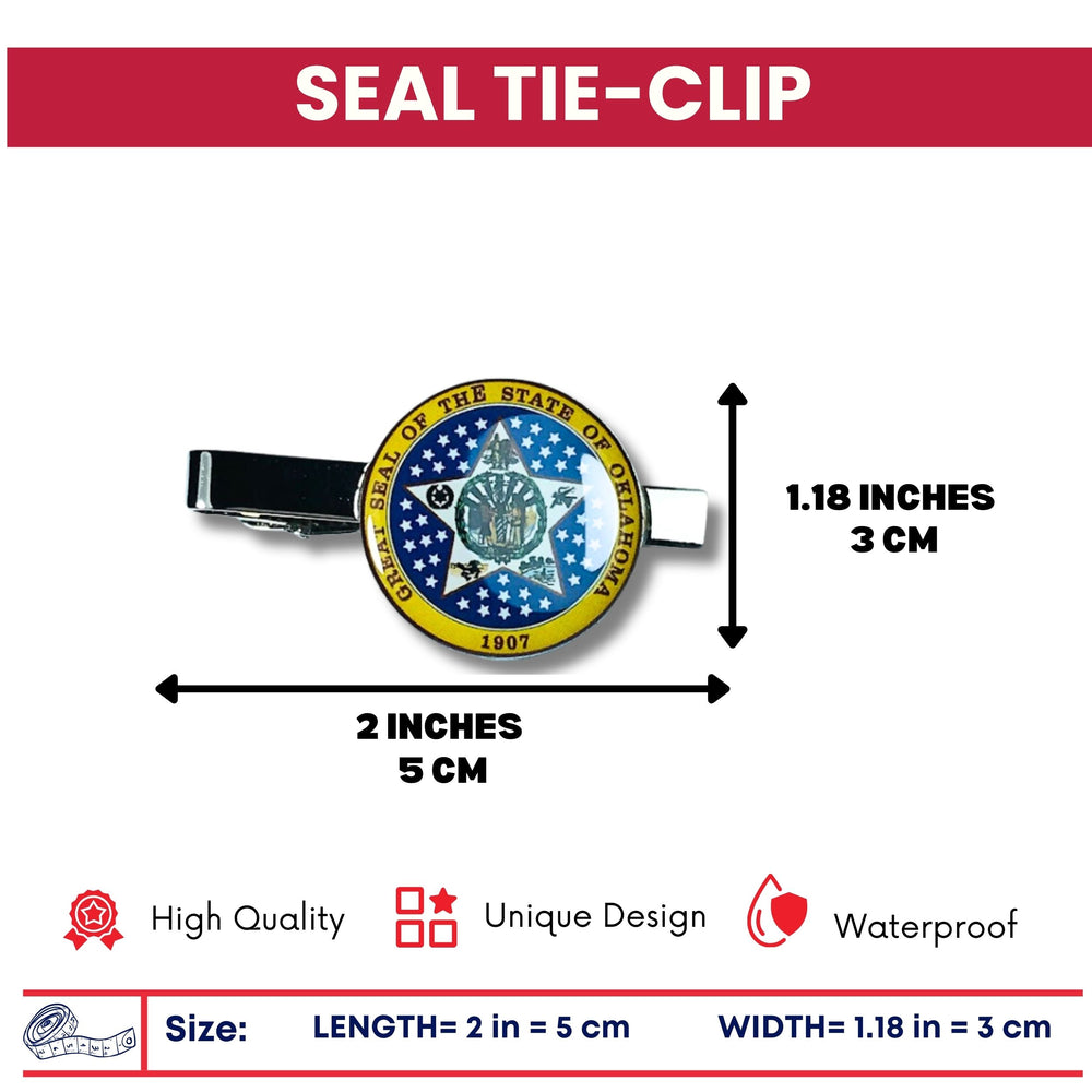 Tie Clip - State Seal Oklahoma - USA