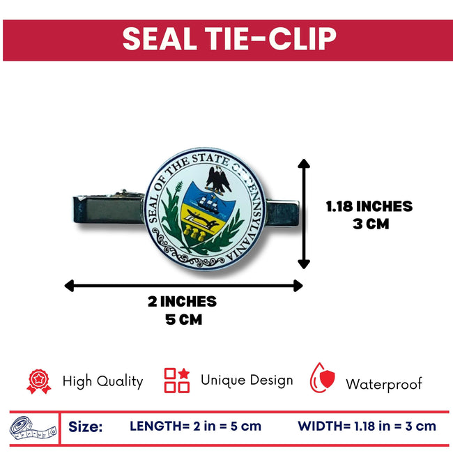 Tie Clip - State Seal Pennsylvania - USA