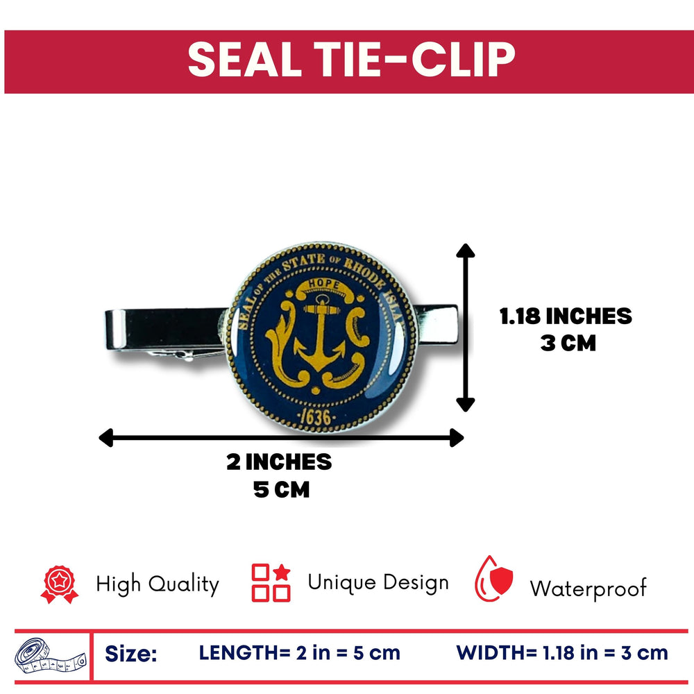 Tie Clip - State Seal Rhode Island - USA