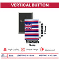 Vertical Button - State Flag Hawaii - USA