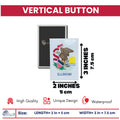 Vertical Button - State Flag Illinois - USA