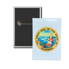 Vertical Button - State Seal California - USA