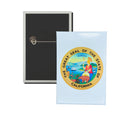 Vertical Button - State Seal California - USA