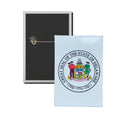 Vertical Button - State Seal Delaware - USA