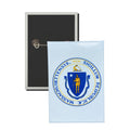 Vertical Button - State Seal Massachusetts - USA