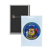 Vertical Button - State Seal Wisconsin - USA