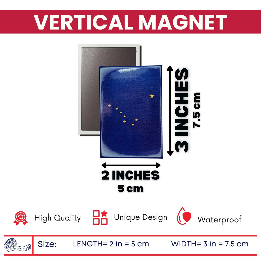 Vertical Magnet - State Flag Alaska - USA