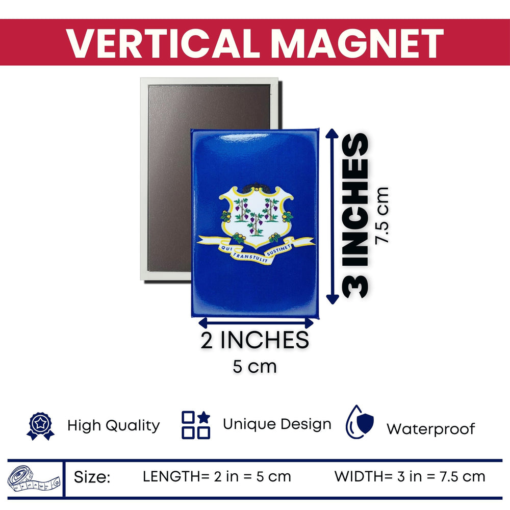 Vertical Magnet - State Flag Connecticut - USA