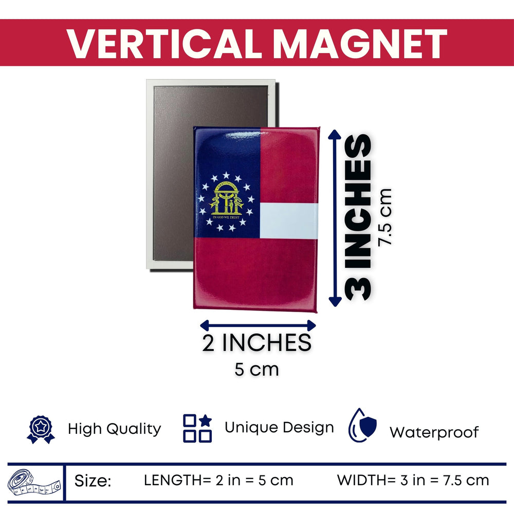 Vertical Magnet - State Flag Georgia - USA