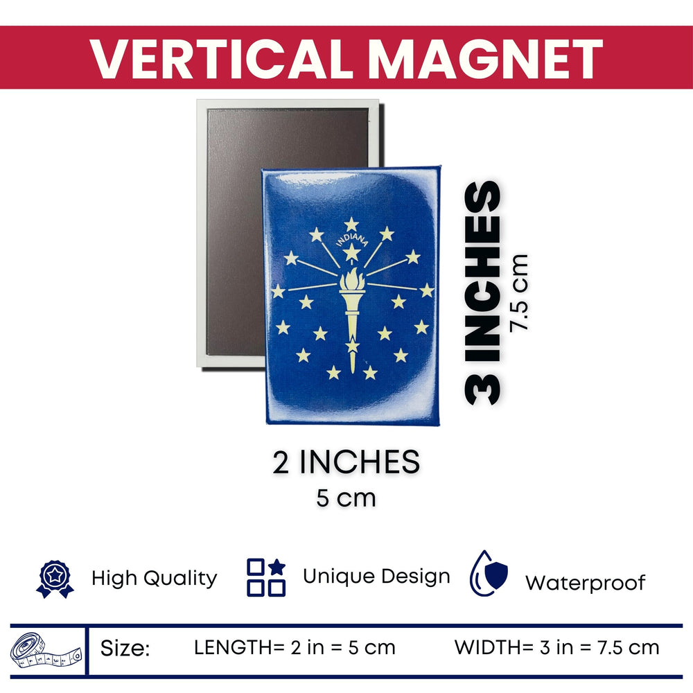 Vertical Magnet - State Flag Indiana - USA