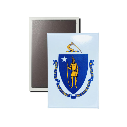 Vertical Magnet - State Flag Massachusetts - USA