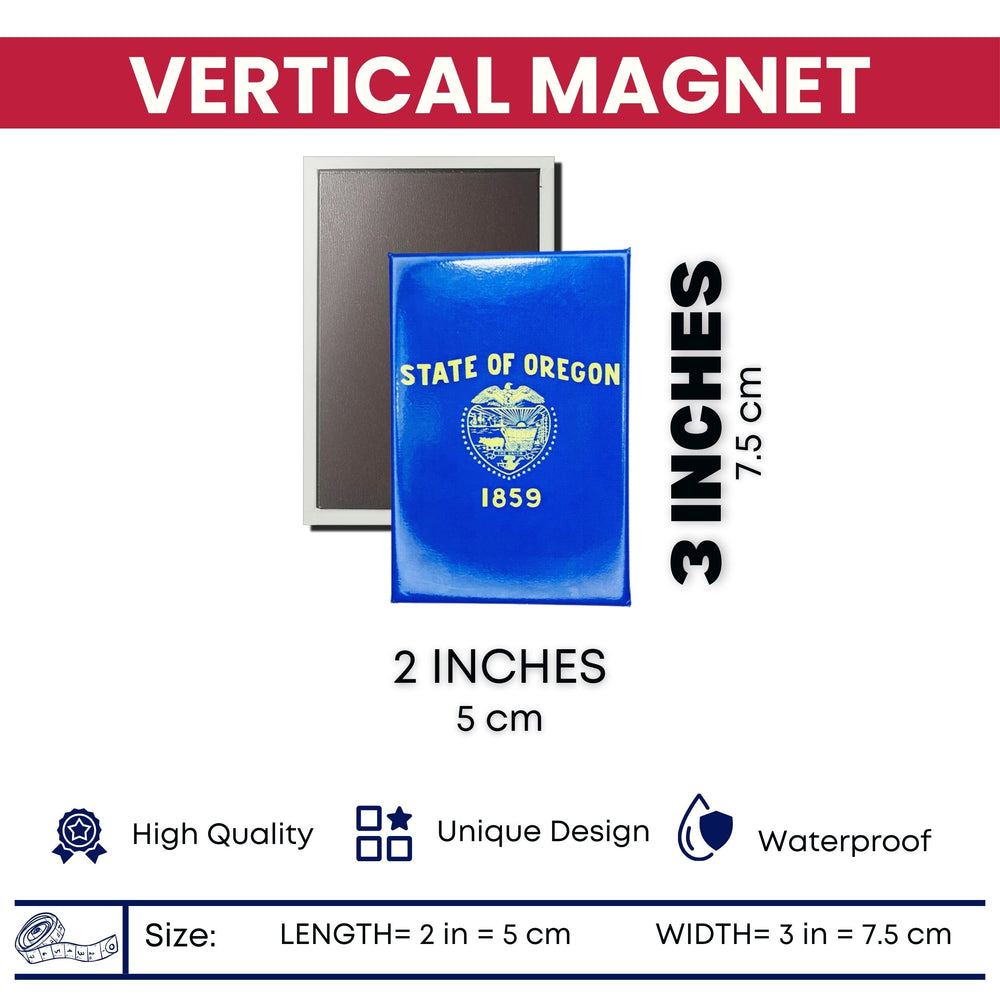 Vertical Magnet - State Flag Oregon - USA