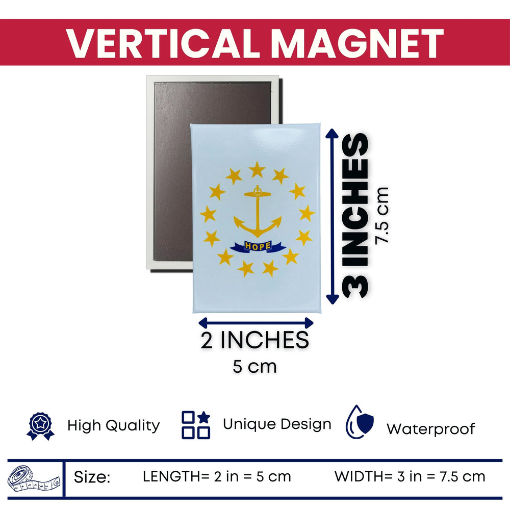 Vertical Magnet - State Flag Rhode Island - USA