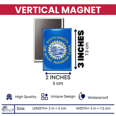 Vertical Magnet - State Flag South Dakota - USA