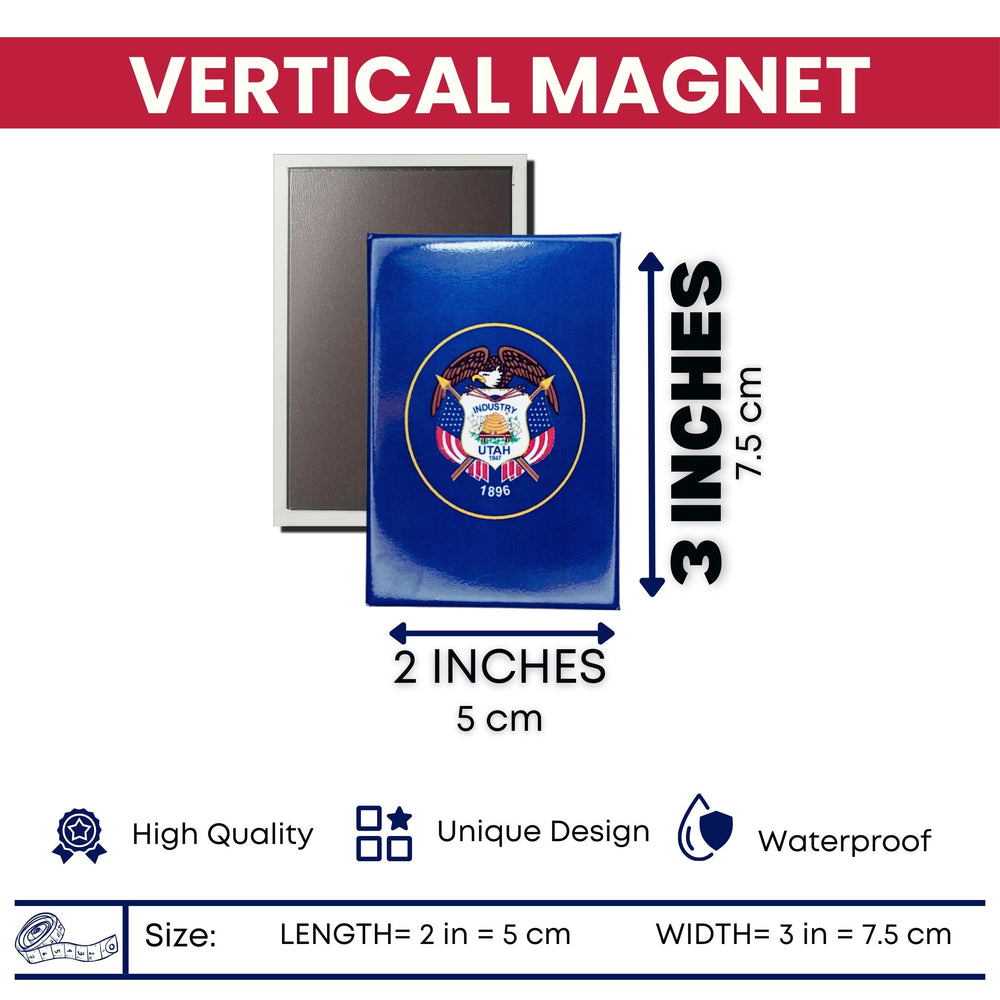 Vertical Magnet - State Flag Utah - USA