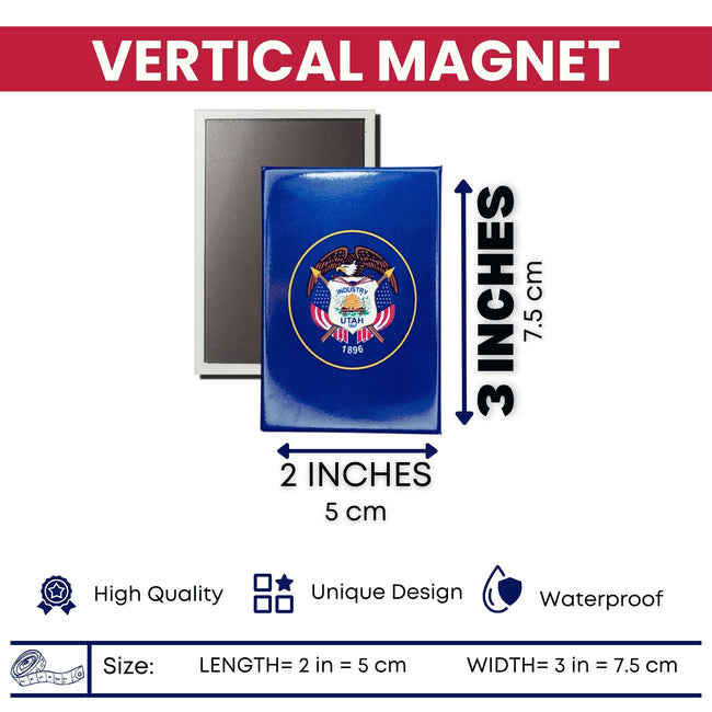 Vertical Magnet - State Flag Utah - USA