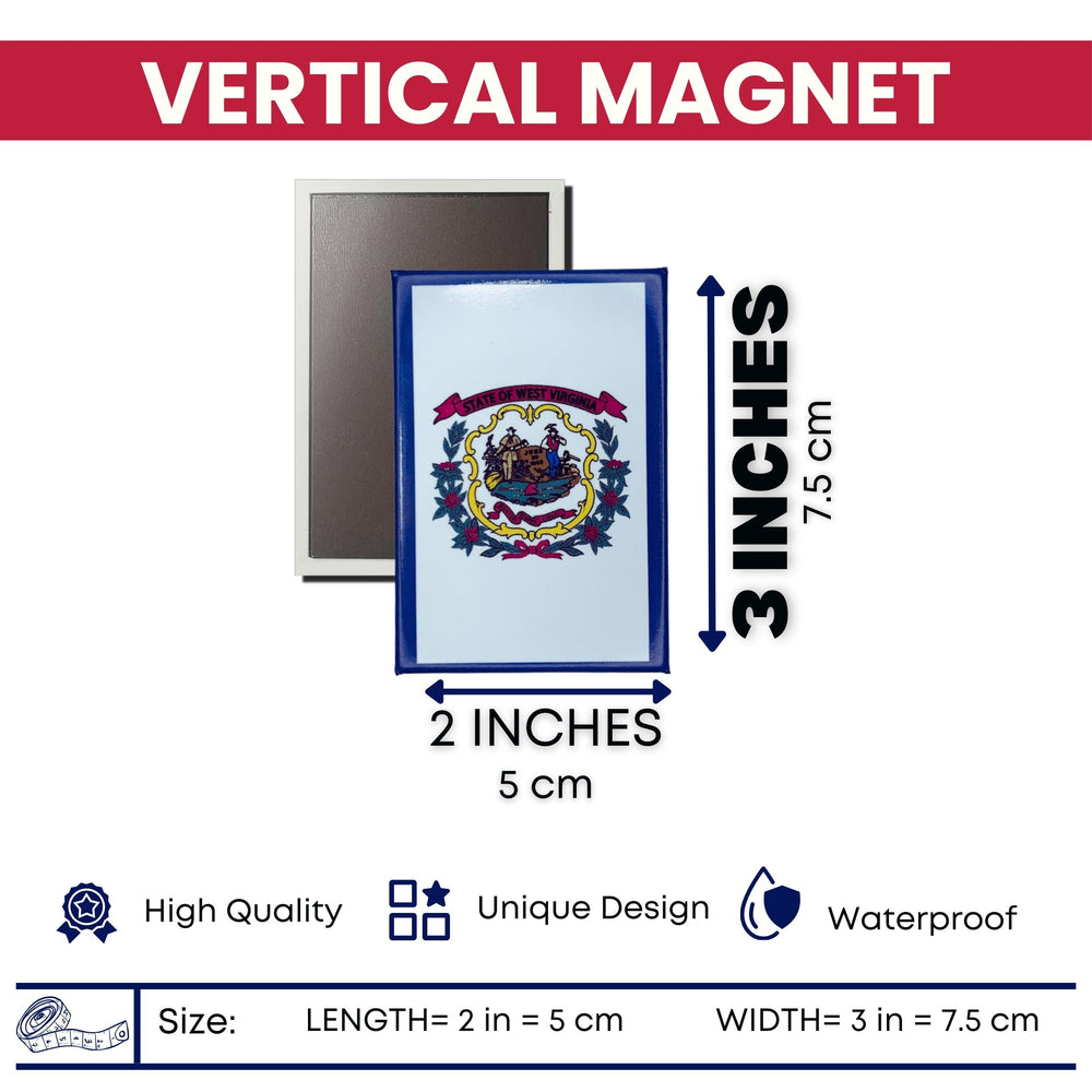 Vertical Magnet - State Flag West Virginia - USA