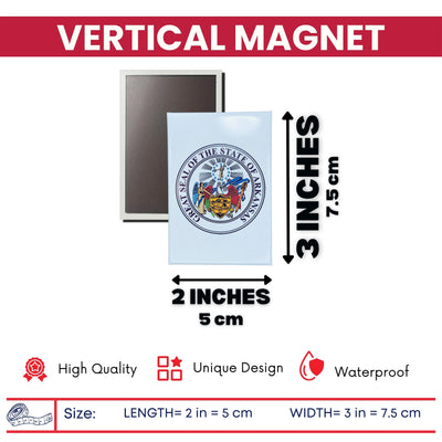 Vertical Magnet - State Seal Arkansas - USA