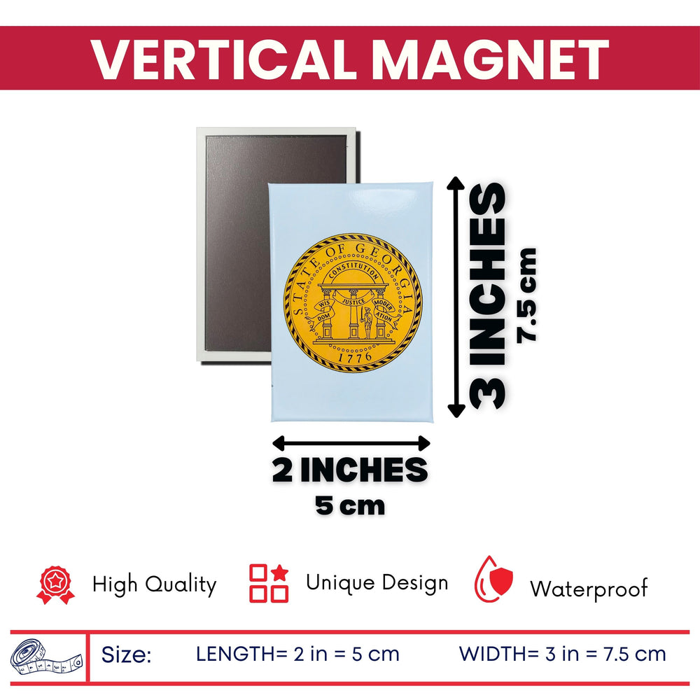 Vertical Magnet - State Seal Georgia - USA