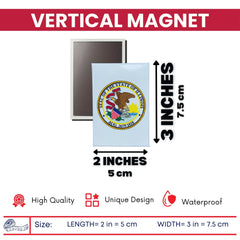 Vertical Magnet - State Seal Illinois - USA