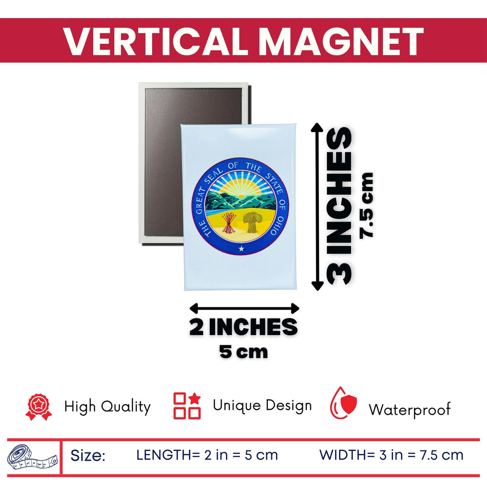 Vertical Magnet - State Seal Ohio - USA