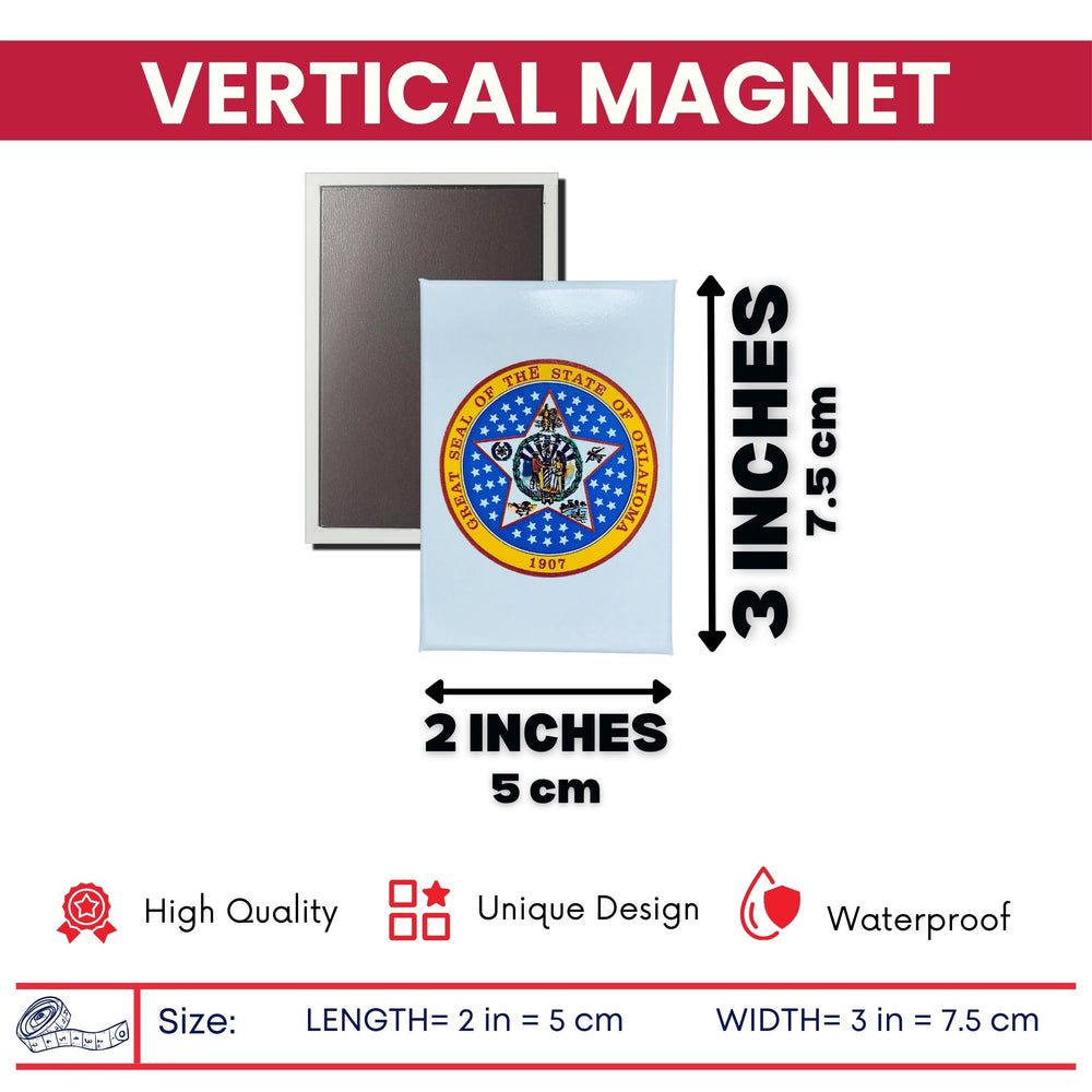 Vertical Magnet - State Seal Oklahoma - USA