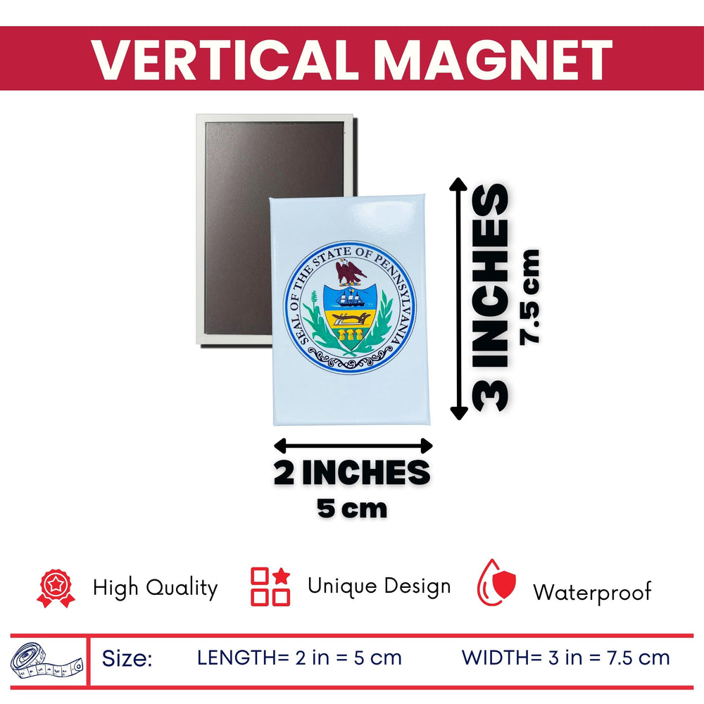 Vertical Magnet - State Seal Pennsylvania - USA