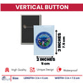 Vertical Button - State Seal Nebraska - USA