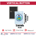 Vertical Button - State Seal Pennsylvania - USA