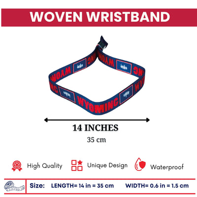 Woven Wristband – State Flag Wyoming – USA – P1934