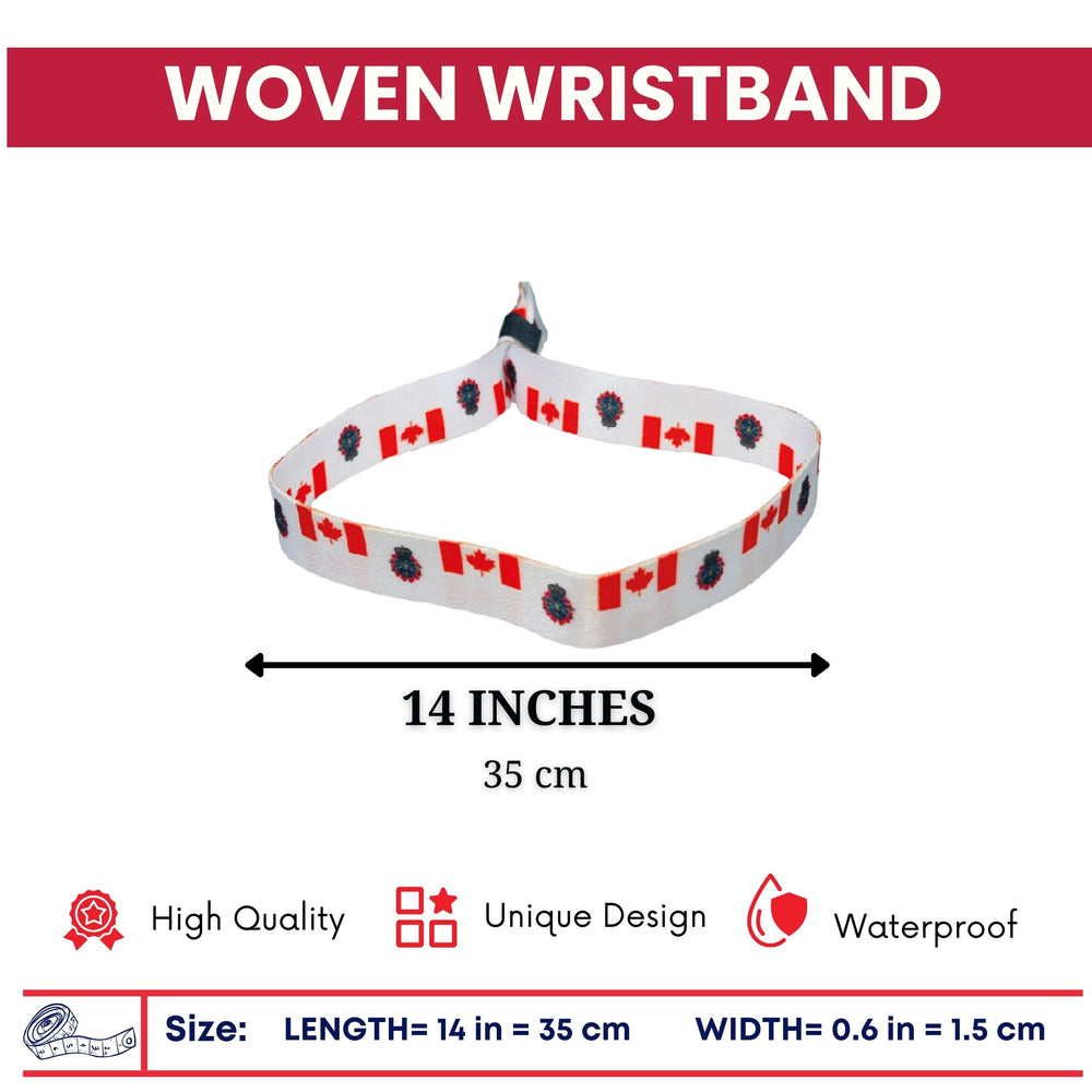 Woven Wristband – Flag Canadian Armed Forces – Canadá – P2516