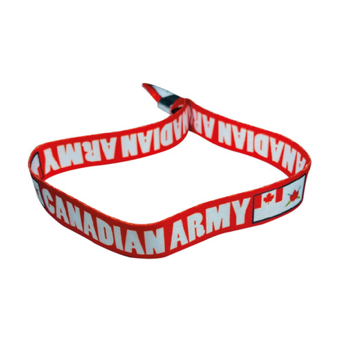 Woven Wristband – Flag Canadian Army – Canada – P1465