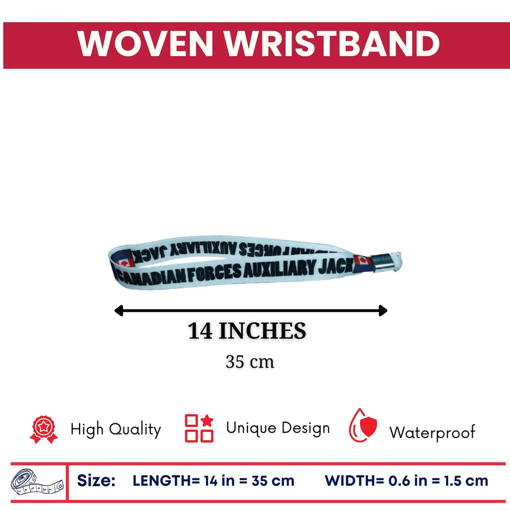 Woven Wristband – Flag Canadian Forces Auxiliary Jack – Canadá – P1472