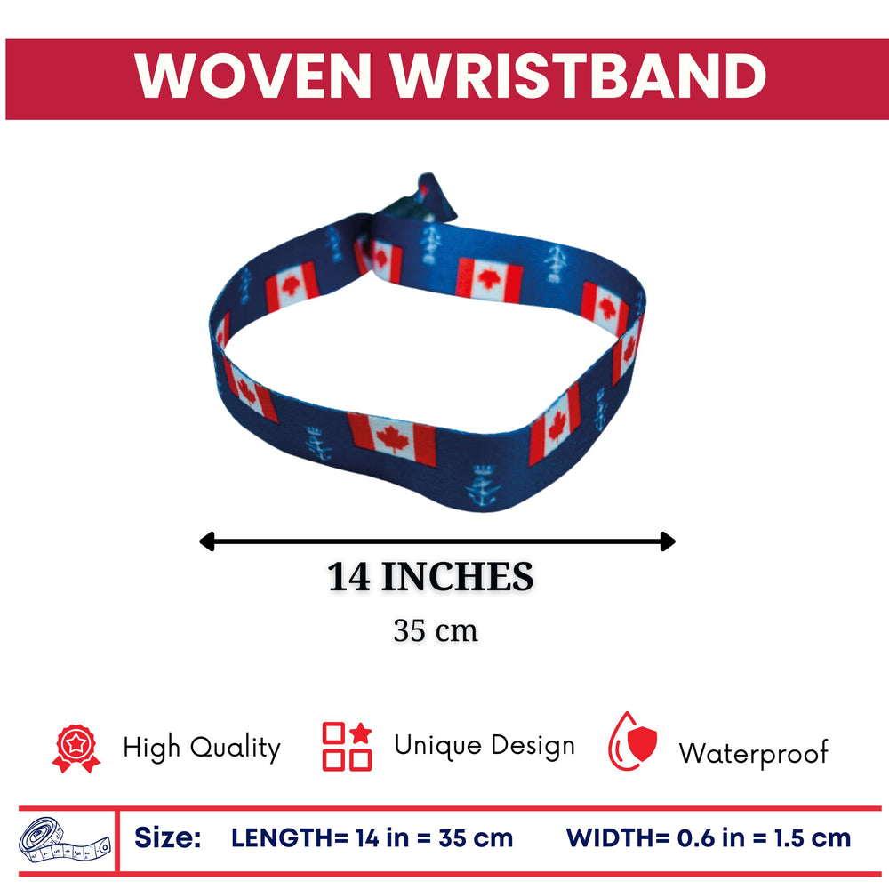 Woven Wristband – Flag Canadian Forces Auxuliary Jack – Canadá – P1471