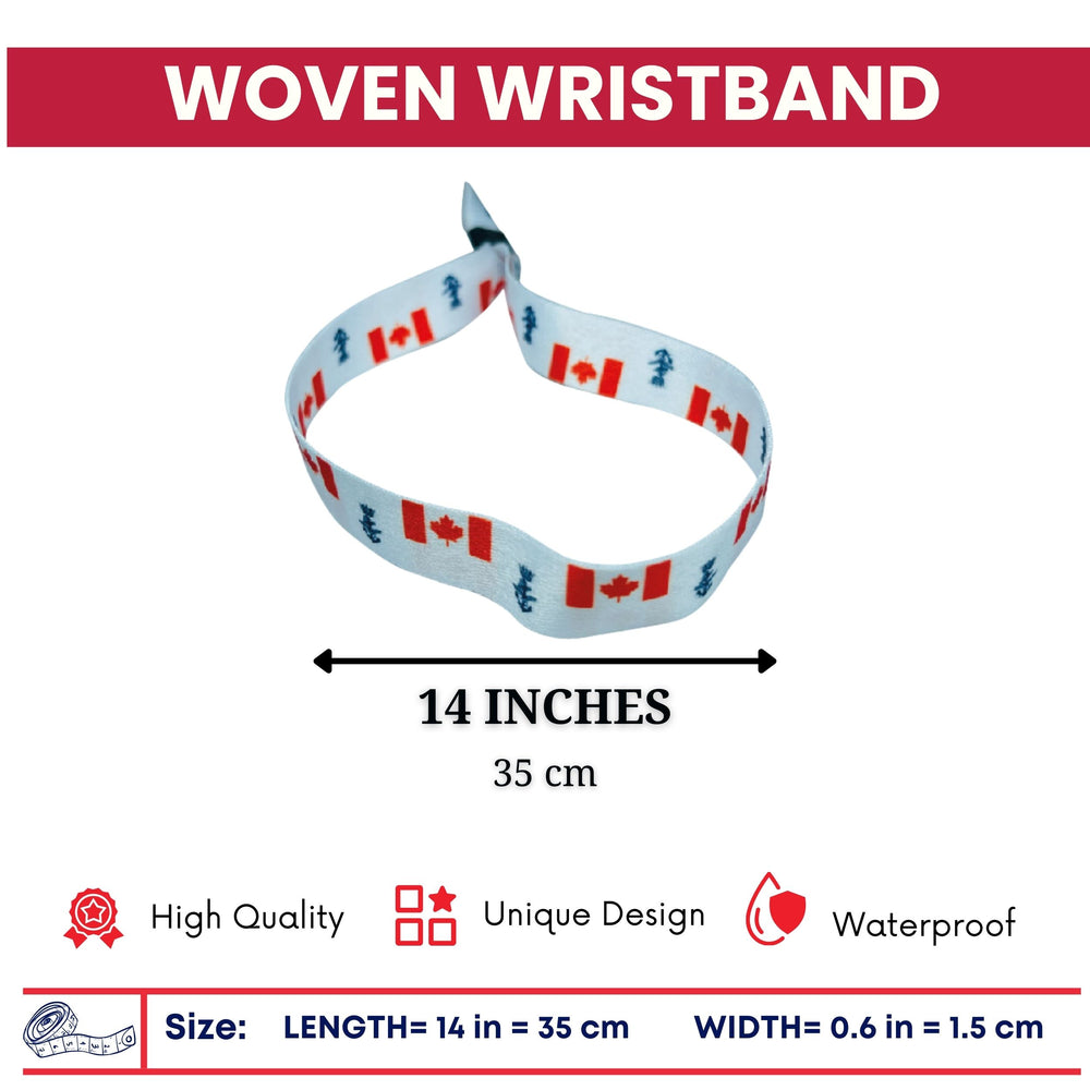 Woven Wristband – Flag Canadian Naval Ensign - Canadá – P1473