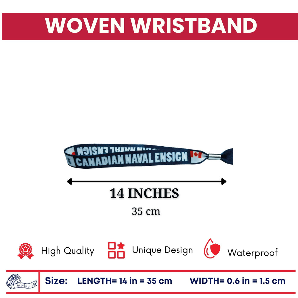 Woven Wristband – Flag Canadian Naval Ensign – Canadá – P1474
