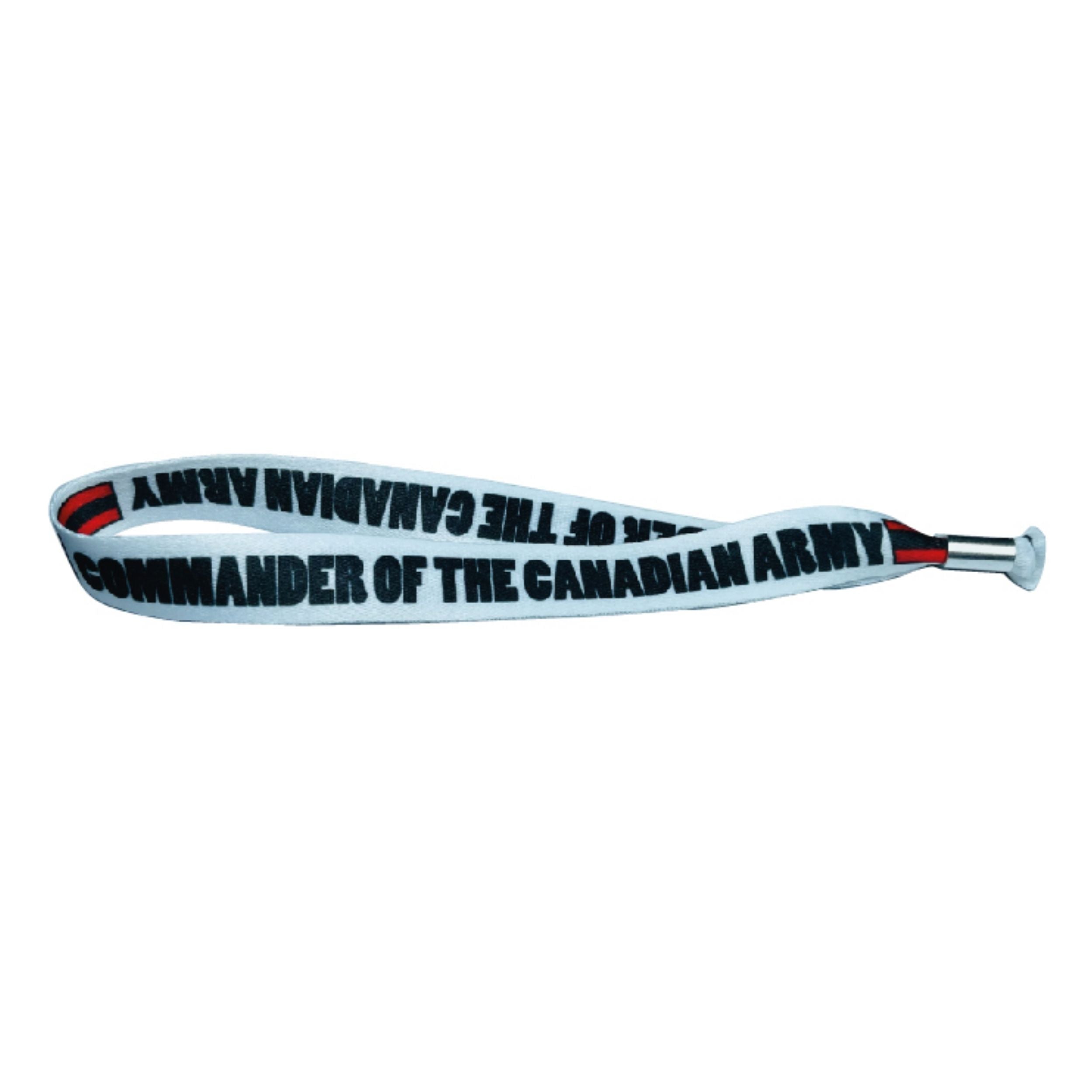 Woven Wristband – Flag Commander Of The Canadian Army – Canadá – P1461